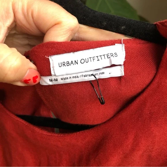 Urban Outfitters Ruffle Mini Dress | Red Dress | Size Medium - Picture 6 of 9